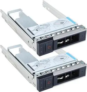 3.5" Hard Drive Tray Caddy with 2.5" Drive Adapter Compatible with D-ELL PowerEdge Servers R540 R640 R740 R6415 R7415 R7425 R550 T550 R650 R750 R7515 R7525 T560 R660 R760 R6625 R7615 R7625, 2 Pack - OEM