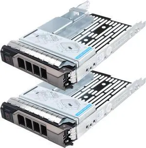 3.5" Hard Drive Tray Caddy with 2.5" Drive Adapter Compatible with D-ELL PowerEdge Servers R430 T430 R530 T630 R730 R930 R420 T420 R520 T620 R720 R410 R415 T410 5510 R515 T610 R710 T710, 2 PACK - OEM