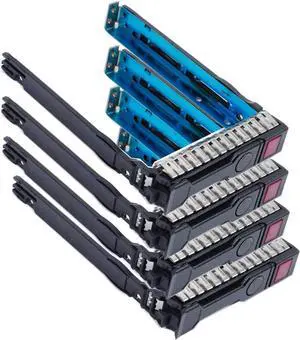 Pack-4 2.5" SAS SATA SFF SAS Drive Tray Caddy 651687-001 651699-001 Compatible for H-P Gen8 Gen9 G8 G9 ML350p DL360e DL320e DL380e SL270 sL230