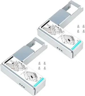 Pack-2 9W8C4 Y004G WWGPK SSD Adapter Bracket Compatible for 3.5" X7K8W KG1CH T440 R530 R540 R440 R740 R730 R430 SAS SATA Hard Drive Tray Caddy Enclosure with Screws - OEM