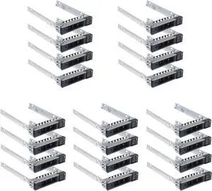 20-Pack 2.5" Hard Drive Tray Caddy DXD9H 0DXD9H Hard Drive Bracket Compatible for D-ELL PowerEdge 16th Generation T560 R660 R6615 R6625 R7615 R7625 R760 R760xs R860 R960 HS5610 HS5620 - OEM