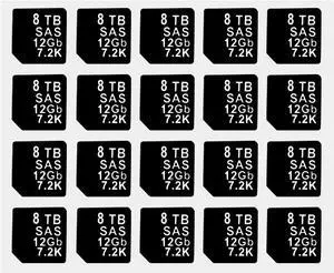 20PCS Capacity Sticker Label for Hard Drive Tray Caddy DXD9H 0DXD9H X7K8W 0X7K8W, Compatible for D-ELL PowerEdge 16th-14th Gen r740 r640 r440 r340 r750 r650 r550 r760 r660 r6625, 8TB, SAS, 12GB, 7.2K - OEM