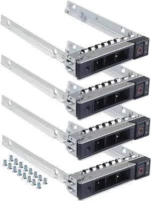 Hard Drive Tray Caddy DXD9H 0DXD9H SSD Caddy 2.5 Hard Drive Bracket Compatible with D-ELL PowerEdge R760 R7615 R7625 R660 R6615 R750 R650 R550 R450 R7415 R7425 R740 R640 R440 R340, 4 Pack - OEM