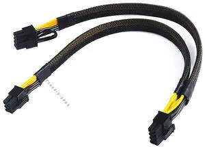 Power Cable 8pin to 8+6pin Power Adapter Cable for D-ELL T3600 T3610 and GPU Graphics Card, Cable Length 35cm