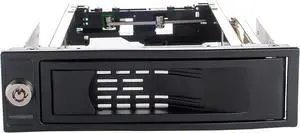 5.25in Trayless Hot Swap Mobile Rack for 3.5in Hard Drive - Internal SATA Backplane Enclosure - Lockable drive bay with SATA Power Cable and Led Light