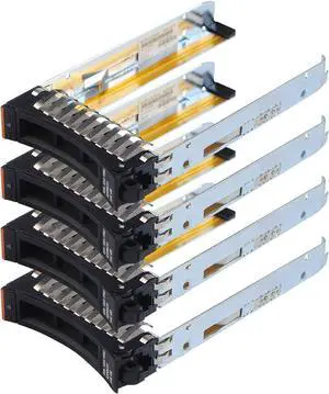 4-Pack Hard Drive Tray Caddy 44T2216 SSD Mount 2.5" Hard Drive Bracket SAS SATA Disk Tray Compatible for IBM 44T2216 x3250 x3550 x3650 x3500 x3200 x3400 M2 M3 M4 HS12 HS22 Series