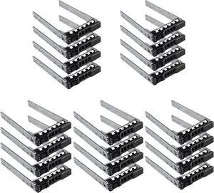 20-Pack Hard Drive Tray Caddy 2.5" SSD HDD Caddy G176J 0G176J Hard Drive Bracket SAS SATA Caddy Compatible for D-ELL PowerEdge R720 R630 R730 R830 R930 T430 T440 T640 R720XD - OEM