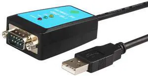 USB to RS232 Serial Cable 1.8M FTDI Chipset DB9 COM Port Converter Adapter, Industrial-Grade USB to Serial Converter with Surge & ESD Protection, Compatible with Windows/Linux/Mac OS