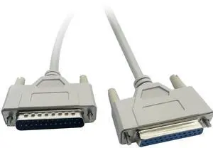 DB25 25 Pin Serial Port Cable Male/Female RS232 1.5m(2Pcs)