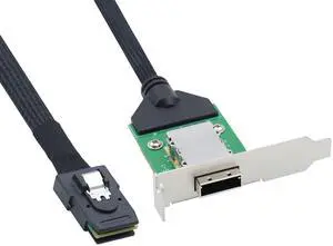 Mini SAS HD SFF-8087 to SFF-8088 Internal External Converter Cable, 28AWG Copper High-Speed Harness, 6Gbps Data Transfer (0.5M/19.68in)