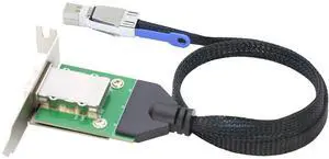 Mini SAS HD SFF-8644 Male to SFF-8088 Female Adapter Cable, 0.5m/19.6in High-Speed Server Converter Cable