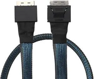 PCIe OCuLink SFF-8611 8i to SFF-8611 8i High Speed Server Data Cable \u2013 32AWG 24Gbps Internal Transmission Harness (0.5M/19.68in)