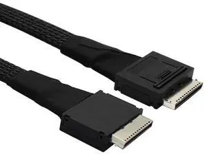 PCIe OCuLink SFF-8611 8i to SFF-8611 8i High Speed Server Data Cable  32AWG 24Gbps Internal Transmission Harness (1m/39.37in)