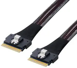Slimline SAS 4.0 SFF-8654 8i 74pin Cable PCI-E Ultraport Extension  32AWG 24G High-Speed Server Interconnect (0.5M)