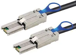 Mini SAS HD SFF 8088 26P to SAS HD 8088 Stacking Server Cable  6Gbps High Speed 28AWG Copper Data Transfer Cord, 10 Ohm Impedance (1M)