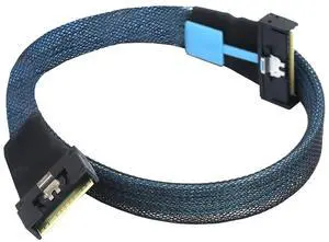 PCIe5.0 MCIO 8i to Slimline SAS 4.0 SFF-8654 8i 74-Pin Cable \u2013 24Gbps High-Speed Server Interconnect, 85 Ohm Copper Wire (0.5m)