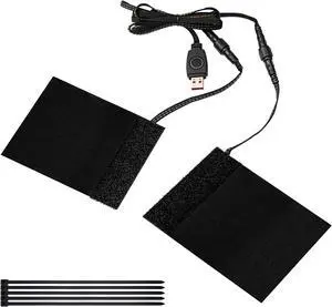 USB Heated Motorcycle Handlebar Grips 5V with 3-Level Temperature Control Aramid Fiber Hand Warmers with Waterproof Switch, Mount, Compatible with Motorbikes, Scooters, ATVs