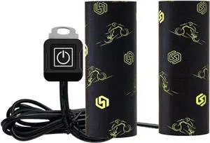 Heated Motorcycle Handlebar Grips 12V with Smart Temperature Control 3-Level Adjustable Aramid Fiber Hand Warmers with Mount, IP67 Waterproof, Anti-Slip Pattern Design for All 12V Motorbikes