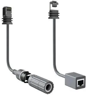 CAT6 Extension Cable with RJ45 Waterproof Coupler, Compatible with Starlink Gen 3 and Mini, 8P8C Interface, 0.3M/12in Length, IP68 Waterproof Dustproof, Pure Copper Core, Durable 5000+ Plug Cycles