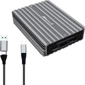 PH862B CF Express A/B CFE Card Reader 10G USB3.2 High Speed with Aluminum Alloy Heat-Sink C to C/A Cable Compatible with Z6/Z7 1DX3 (PH862B for CFE A/B Card)