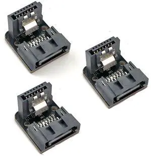 PH18 SATA III 7-Pin Connector 6Gb/s 90-Degree Reverse Angle Adapter for Motherboard (Forward 3pcs)