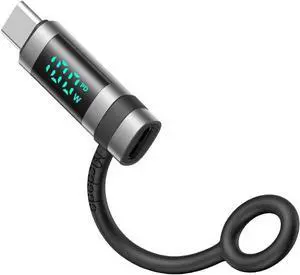 mcdodo 240W USB-C to USB-C Adapter with Digital Display, Supports PD Fast Charging&Data Transfer Type-C Female to Male Extender Converter for iPhone,iPad,MacBook,AirPods