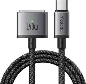 mcdodo 140W USB C to Magnetic 3 Cable, MacBook Air Charger Mag-Safe Cable Compatible with MacBook Pro/Air M1 M2 M3(2021-2024 14"&16")-6.6ft