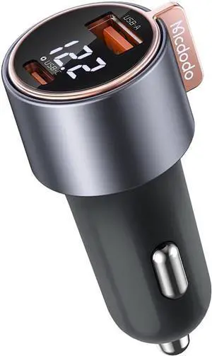 Mcdodo 75W Car Charger Adapter Fast Charging USB A+C Dual Ports Car Lighter USB Adapter for iPhone 12 13 14 15 pro Max X XR XS 8 Plus 6s, iPad, Galaxy S Series/A Series
