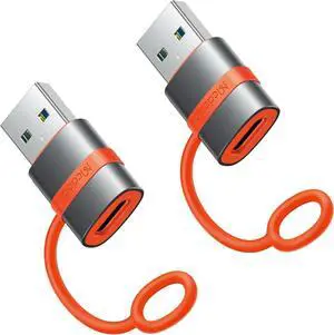 Mcdodo USB-C to USB Adapter [2 Pack],Type-C Female to USB3.0 Male Charger Converter for iPhone 16 15 14 13 12 Series,Apple Watch,Airpods,Switch,Galaxy