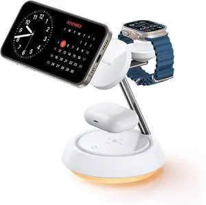 Mcdodo Wireless Charging Stand,3 in 1 Charging Station for Apple Devices 22.5W Max Charging Station for iPhone Multiple Devices for iPhone 15 14 13 12/AirPods 2 3 Pro/iWatch Ultra/8/7/SE/6/5/4/3/2