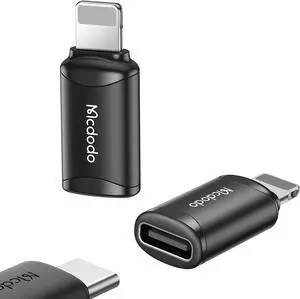 mcdodo USB C to Lightning Adapter 2 Pack,Type C Female to Lightning Male Adapter Cable,Supports Fast Charging Data Transfer for iPhone 14/13/12/11/8 X XR/XS/SE/7/Pro/Plus/Pro Max/ipad/iPod/AirPods