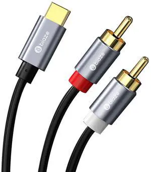 USB C to RCA Audio Cable 4.9FT, USB C to 2 Male Y RCA Audio Splitter Cord Adapter for iPhone 16 15 Series, SAM-SUNG Galaxy S24/23, Home Theater, DVD, Amplifier, Speaker, Car Stereo