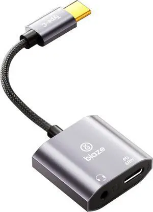 USB\u2011C to 3.5 mm Headphone & Charger Adapter \u2013 60 W PD Fast Charging, Hi\u2011Res DAC, Call\u2011Ready, Compact Aluminium Splitter for Phone/Android/Tablet