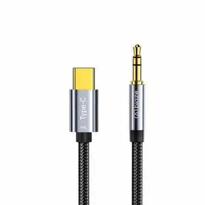 USB C to 3.5mm Audio Aux Jack Cable  USBC to Aux Adapter with Builtin DAC, 48kHz/16Bit HighRes Sound  Plug & Play for Headphones, Speakers, Car Audio, 1m