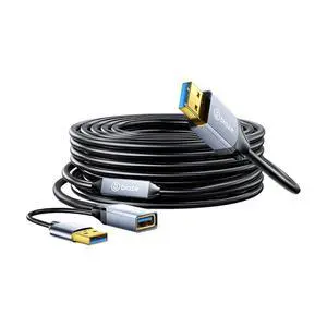 USB Extension Cable USB 3.0 Extension Cord Type A Male to Female Cord Nylon Braided High Data Transfer Compatible with USB Keyboard, Mouse, Flash Drive(30ft)