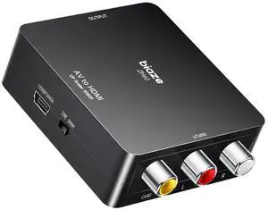 RCA to HDMI Converter, AV to HDMI Converter, Composite CVBS Video Audio Support 1080P PAL/NTSC Compatible with TV/PC/ PS3/ STB/Xbox VHS/VCR/Blue