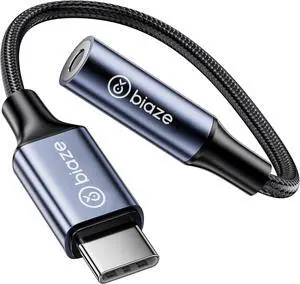 USB C to 3.5mm Headphone Jack Adapter, USB C to Aux Audio Dongle Adapter Compatible with SAM-SUNG Galaxy S10/S20/S21, Pixel 4/+ 4XL, and More Type C Devices