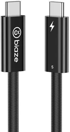 Intel Certified Thunderbolt 5 Data Cable, 5-Foot Type C to USB-C Data Cable, Supports 240W Charging, up to 120Gbps Bandwidth,Supports 8K/4K Display, iPhone 16, MacBook, and More Devices