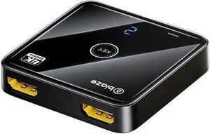 HDMI Switch 4K@60Hz, Bi-Directional HDMI Switcher 2 in 1 Out, No External Power Compatible with PS5, PS4, Xbox Series X/S, Roku, Fire Stick, Black