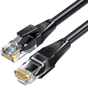 CAT6A Ethernet Cable 3.3ft - 10Gbps High-Speed RJ45 Patch Cord, 26AWG UTP Network Cable for Gaming, Streaming, Router, PC, PS5, Xbox, Printer - Black