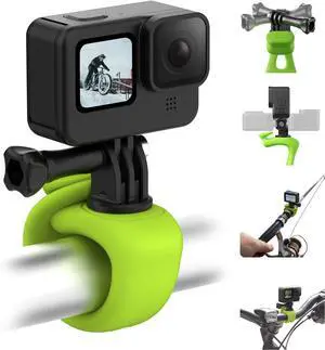 TELESIN Camera 360 Strap Mount Flexible Wrap Band Bike Motorcycle Handlebar Tube Roll Bar Stick Pole Ski Holder Accessories for GoPro Max Hero 13 12 11 10 9 Insta360 Ace Pro X3 D-J-I Action 3 4 Pocket