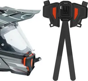 Motorcycle Dirt Bike Helmet Mount Chin Strap Clamp Clip Holder Attachment for GoPro Max Hero 12 11 10 9 8 7 6 5, Insta360 X3 Go 3 Ace Pro, AKASO, D-J-I Action 3 4, D-J-I Osmo Pocket 3 Accessories
