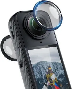 TELESIN Lens Guard for Insta360 X5, Dual Lens Protection Set for Insta 360 X5 Camera Accessories, High-definition Anti-Scratch Tempered Glass Lens Protector Cover Removable Lens Guards