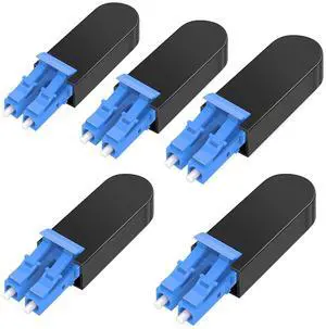 5 Pack LC/UPC Fiber Loopback Adapter Tester, OM3 Multimode Duplex - 50/125?m Fiber Optic Loopback Cable,Fiber Optic Cable Test Plug for Testing Applications