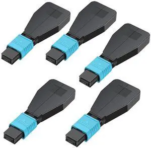 5 Pack MPO/UPC Female Fiber Optic Loopback Tester Cable, OM3 Multimode Duplex 50/125?m MPO 12 Core -Fiber Loopback Adapter for 40G 100G Networks and QSFP Testing
