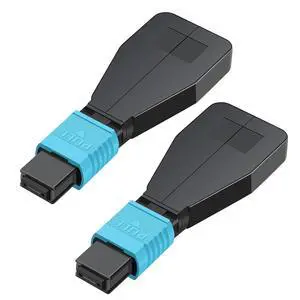 MPO/UPC Female Fiber Optic Loopback Tester Cable, OM3 Multimode Duplex 50/125?m MPO 12 Core -Fiber Loopback Adapter for 40G 100G Networks and QSFP Testing(2 Pack)