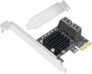 4 Port PCIe to SATA 6Gbps Expansion Card for Desktop PCs, SSD/HDD Adapter with System Boot Support, Plug Play (No Driver Required) 4 Port PCIe to SATA 6Gbps Expansion Card for Desktop PCs, SSD/HDD Adapter with System Boot Support, Plug Play (No Driver Required)
