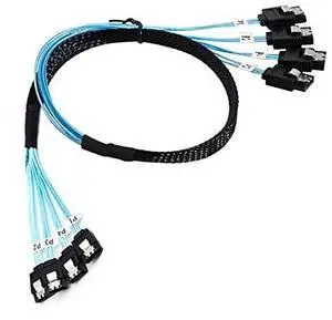 Internal SAS 4 SATA Host to 4 SATA 7pin Target Hard Disk 6Gbps Data Server Raid Cable 50cm Internal SAS 4 SATA Host to 4 SATA 7pin Target Hard Disk 6Gbps Data Server Raid Cable 50cm