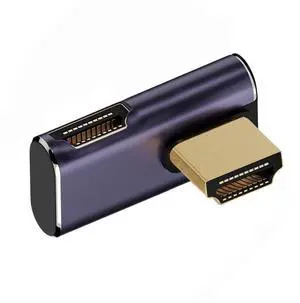 HDMI Male to HDMI 2.1 Female Vertical 90 Degree Right Up Angled Low Profile UHD Extension Adapter Support 8K 60hz HDTV HDMI Male to HDMI 2.1 Female Vertical 90 Degree Right Up Angled Low Profile UHD Extension Adapter Support 8K 60hz HDTV