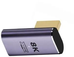 HDMI Male to HDMI 2.1 Female Vertical 90 Degree Left Angled Low Profile UHD Extension Adapter Support 8K 60hz HDTV HDMI Male to HDMI 2.1 Female Vertical 90 Degree Left Angled Low Profile UHD Extension Adapter Support 8K 60hz HDTV